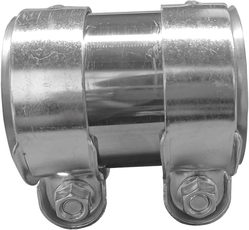 BDZMC 2.5 Inch Automotive Exhaust Clamp, Stainless Steel Butt Joint Band Clamp Sleeve Coupler, Universal Tube Connector Exhaust Clamp for Mufflers, Tubes - Image 1